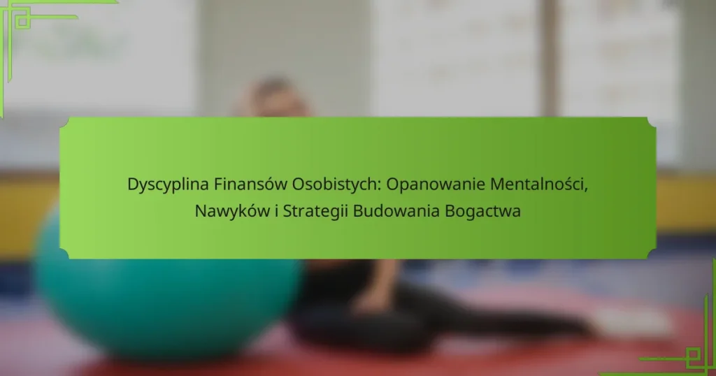 Dyscyplina Finansów Osobistych: Opanowanie Mentalności, Nawyków i Strategii Budowania Bogactwa