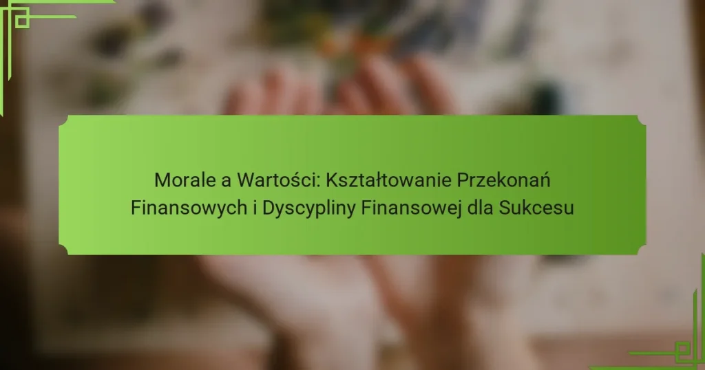 Morale a Wartości: Kształtowanie Przekonań Finansowych i Dyscypliny Finansowej dla Sukcesu