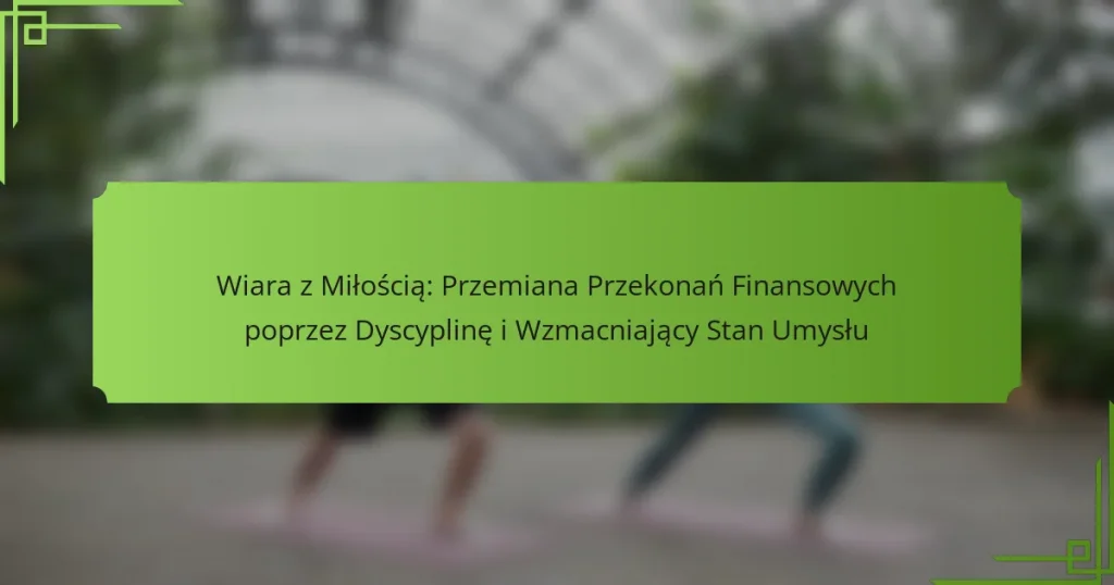 Wiara z Miłością: Przemiana Przekonań Finansowych poprzez Dyscyplinę i Wzmacniający Stan Umysłu