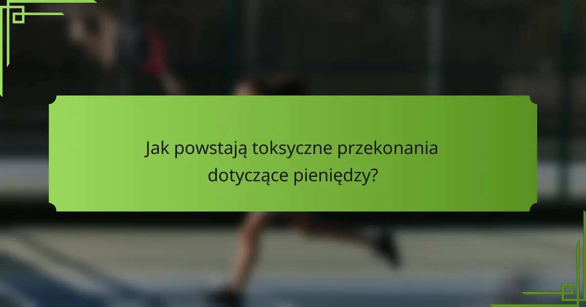 Jak powstają toksyczne przekonania dotyczące pieniędzy?